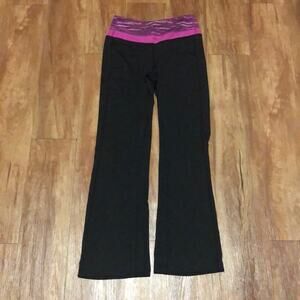 Inner Spirit Black and Purple Workout Yoga Pants Size XS